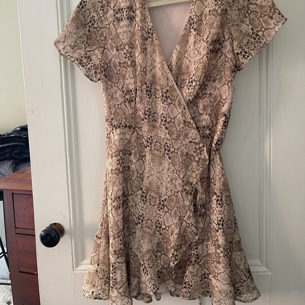 Leopard print mini dress